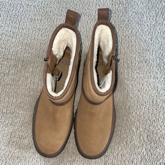 UGG Chocolate and Beige Ankle Boots - Picture 3 of 6